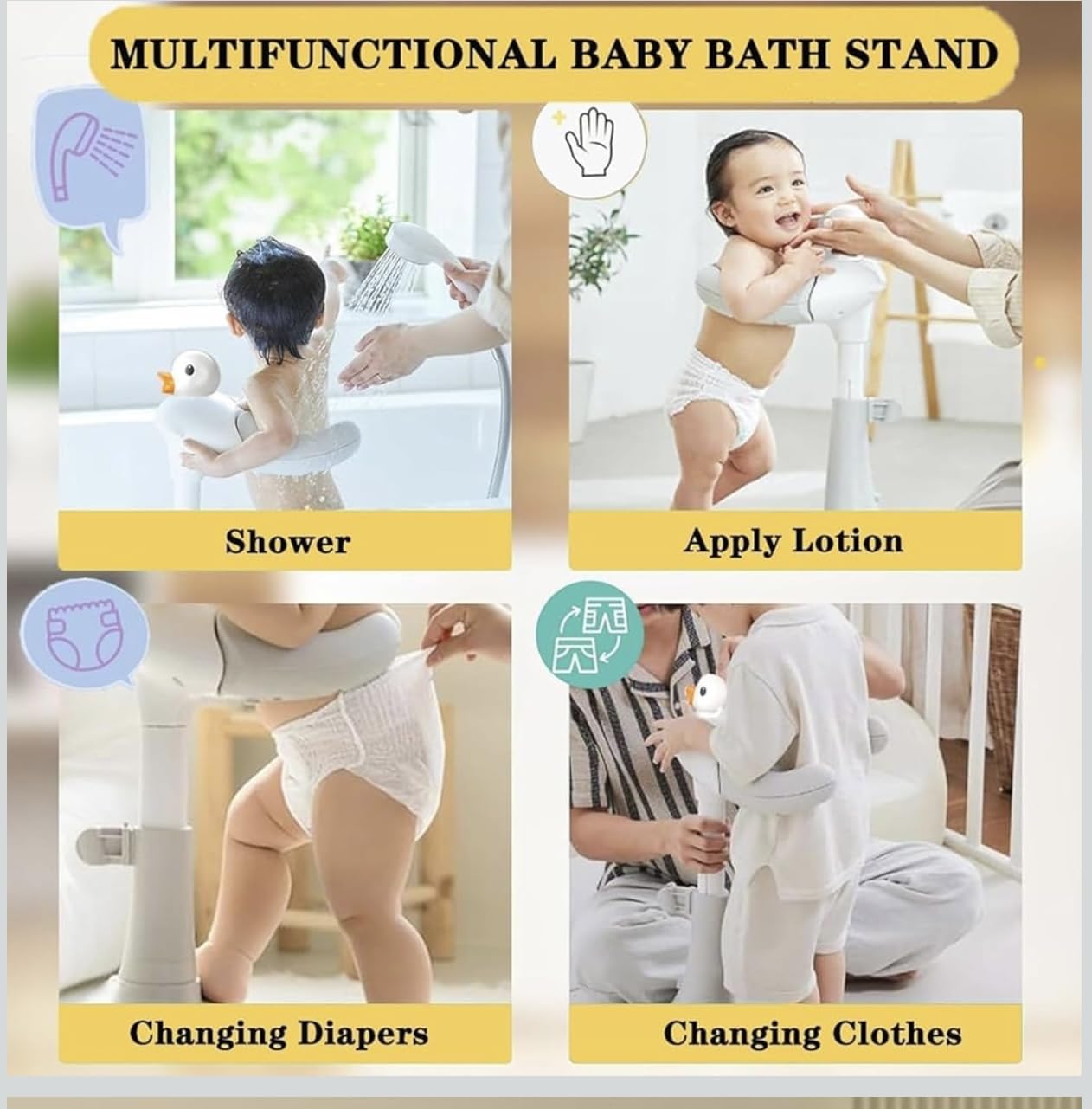 Adjustable Baby Bath Stand